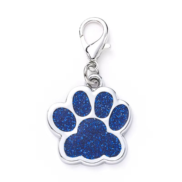 Charm médaille patte scintillante pour chien et chat – Attache mousqueton
