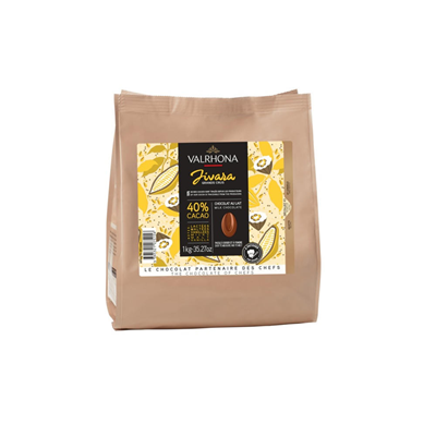 Valrhona Fève de chocolat au lait 40% Jivara 1kg