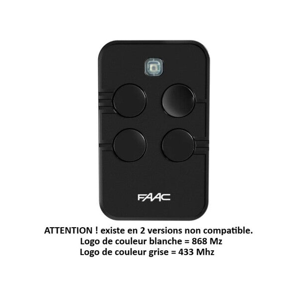 Télécommande FAAC XTO4 SLH DS 868 Mhz 787031 4 touches