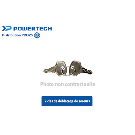 Lot de 2 clés Powertech pour motorisation PW200