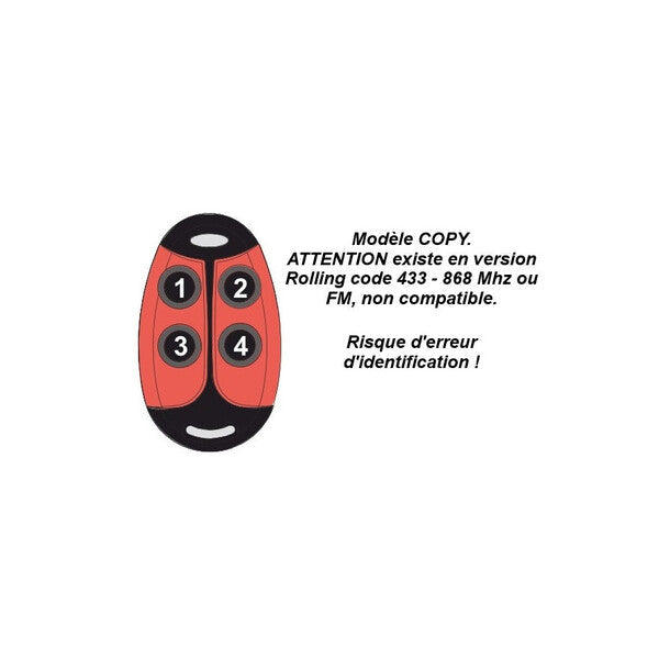 Télécommande SEA COCCINELLAL COPY 433 tx4