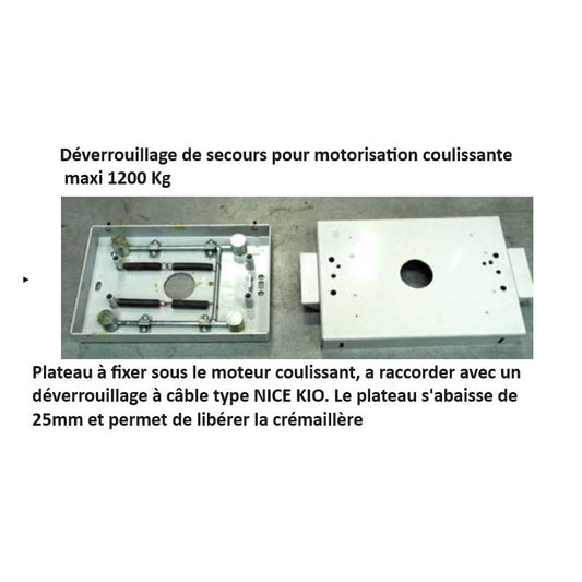 Devex solution de déverrouillage de secours pour moteur coulissant